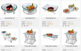 廠價(jià)直供玻璃水果盤連不銹鋼架，一站式采購自助餐食品展示架